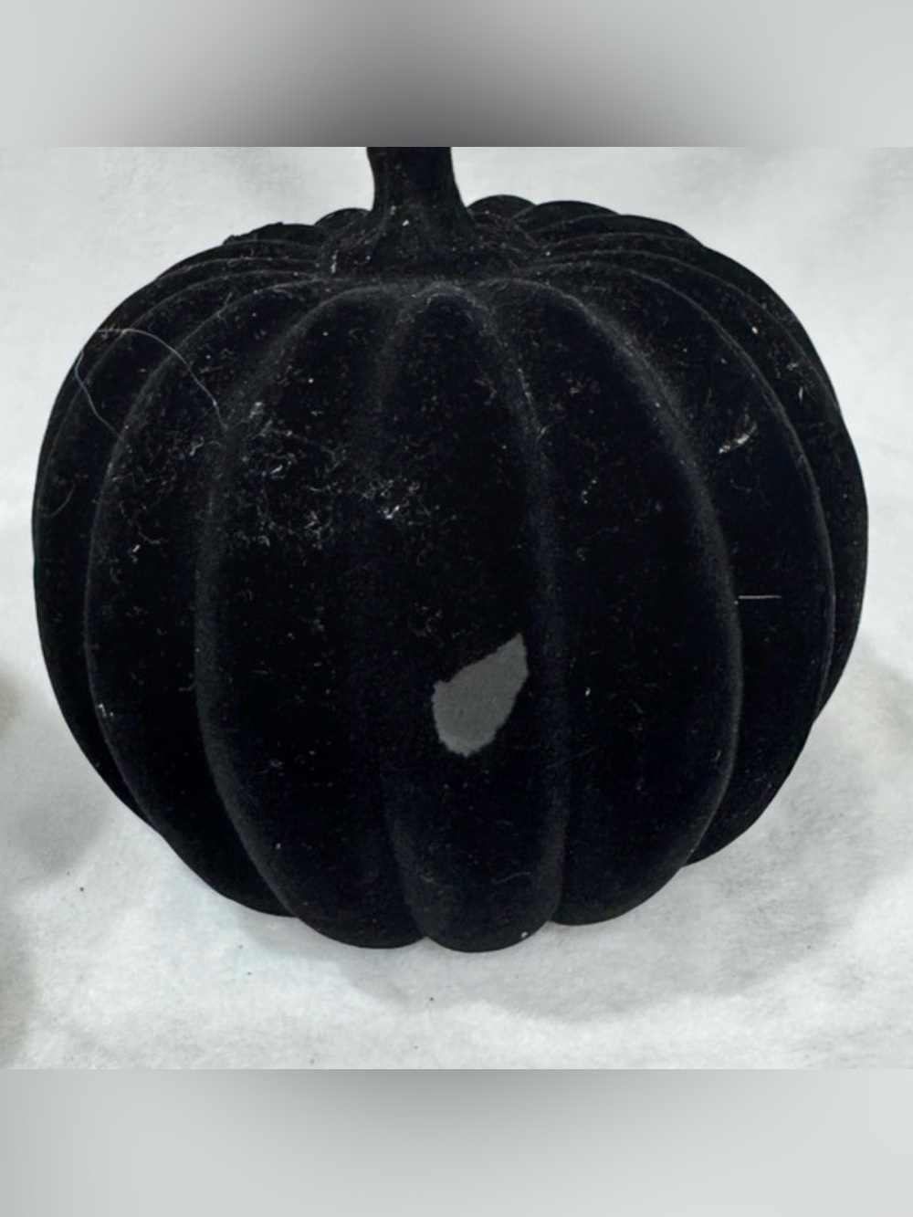Black Velvet Skull and Pumpkin Decorative Accent Set - Home Accents Decor - Picture 5 of 8
